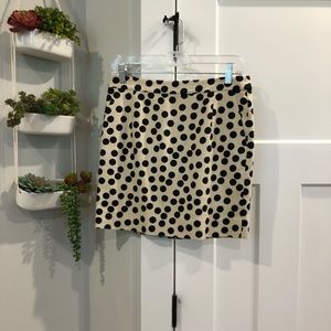 Polka dot J. Crew skirt
